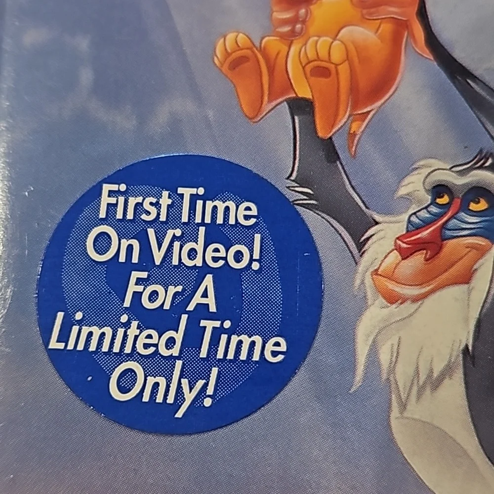 Vintage VHS tape The Lion King. New in package. Masterpiece collection